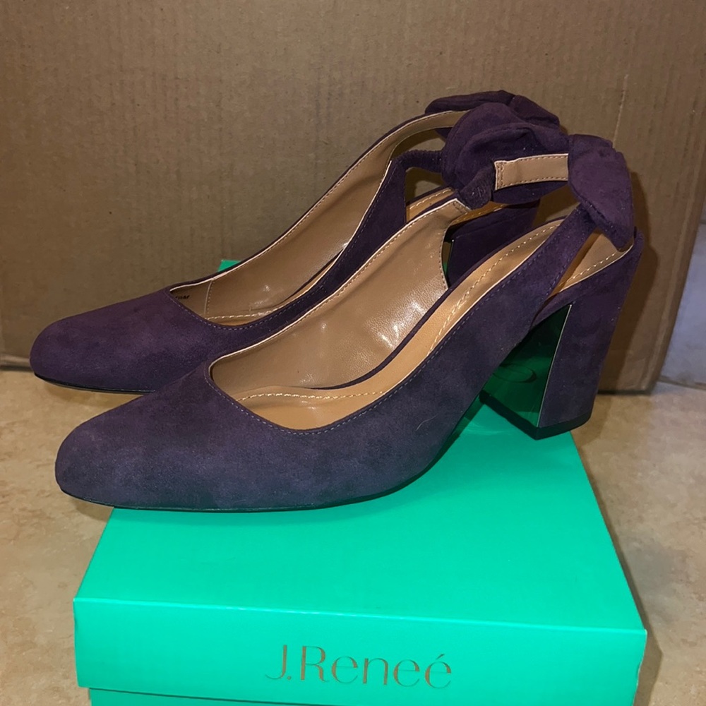 J.Renee purple sling back heels